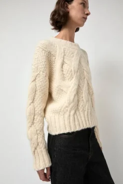 Rita Cable Sweater in Ivory