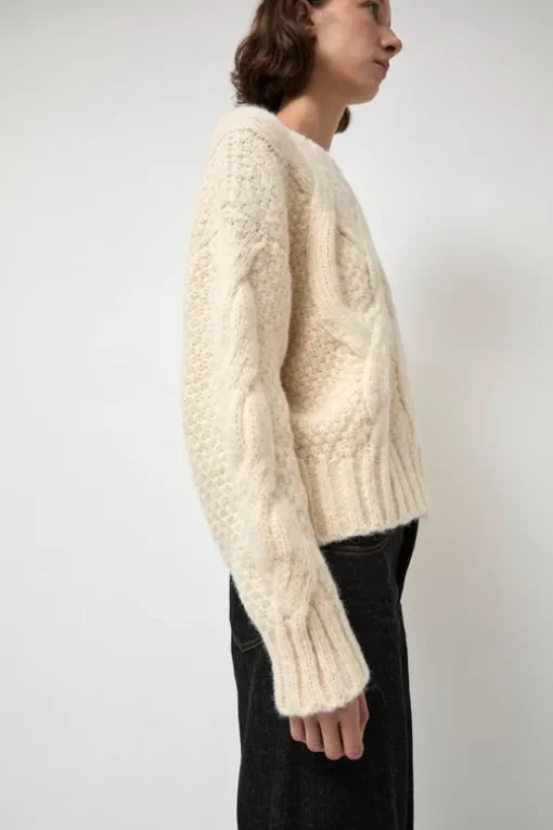 Rita Cable Sweater in Ivory