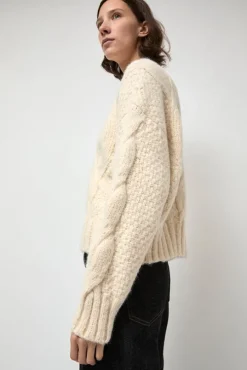 Rita Cable Sweater in Ivory