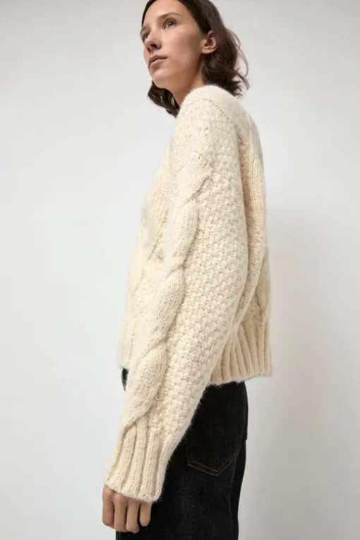 Rita Cable Sweater in Ivory