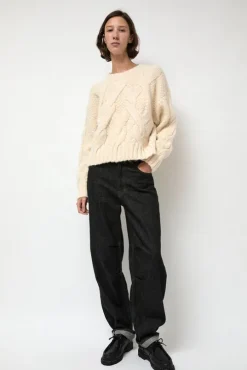 Rita Cable Sweater in Ivory