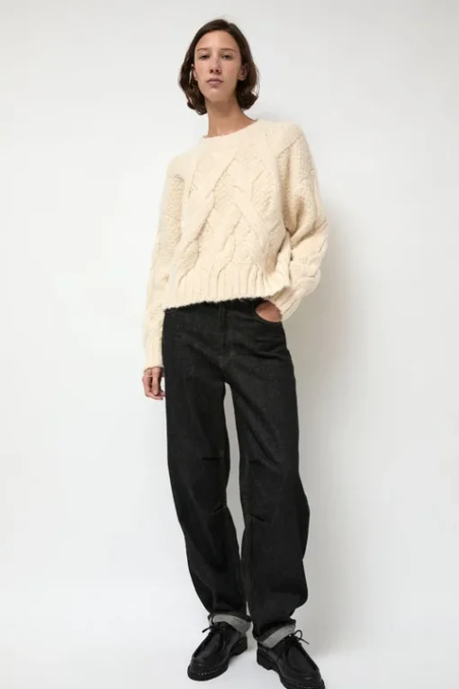 Rita Cable Sweater in Ivory