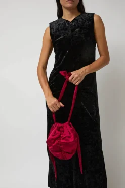 Satin Mini Ball Bag in Pink