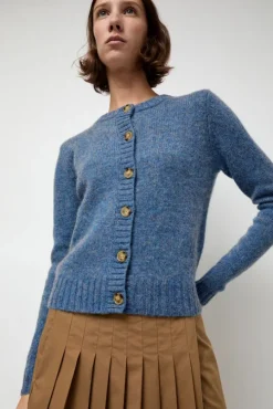 Scottish Cardigan in Greekblue