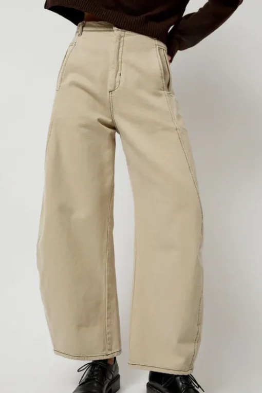 Shade Denim Pants in Tan