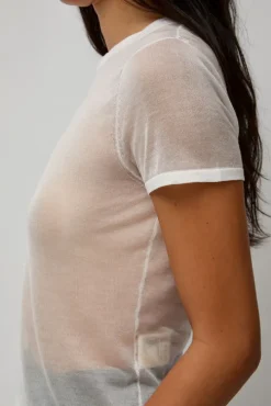 Sheer Baby Tee in White
