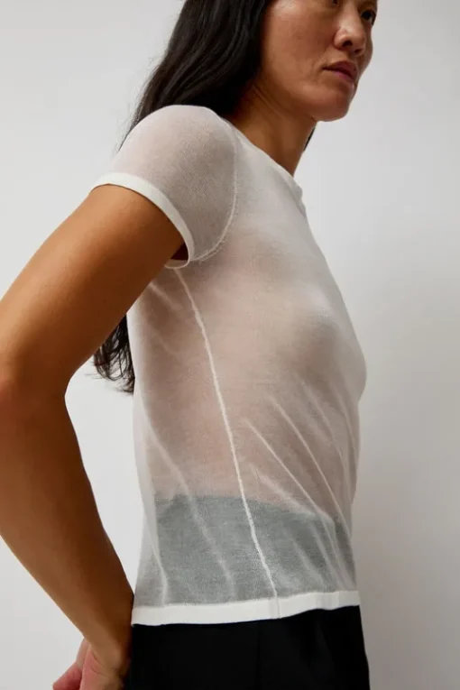Sheer Baby Tee in White