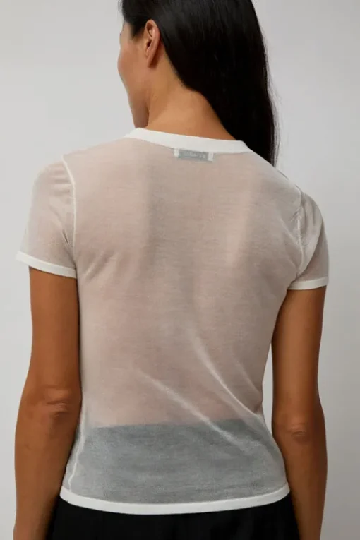 Sheer Baby Tee in White