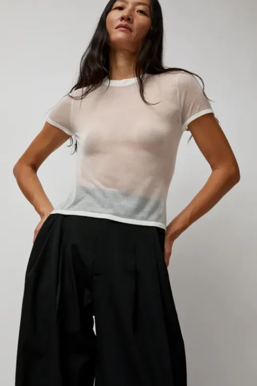 Sheer Baby Tee in White