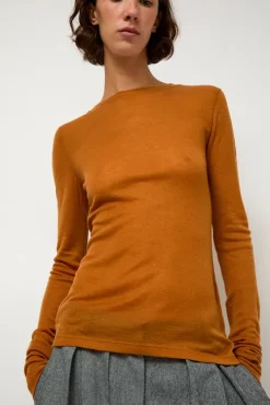Sheer Long Sleeve in Camel