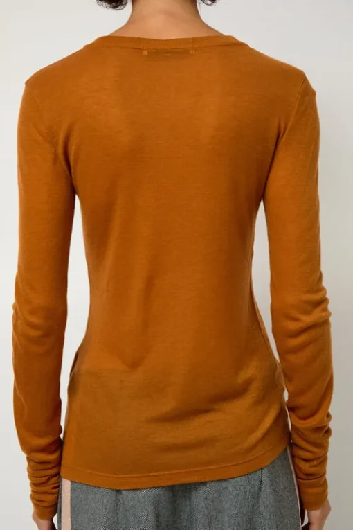 Sheer Long Sleeve in Camel