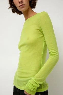 Sheer Long Sleeve in Wasabi