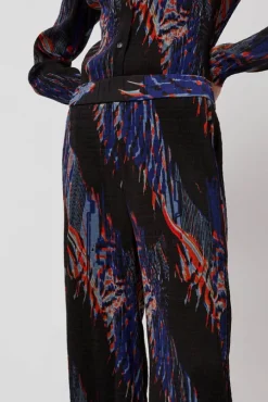 Silhouette Plisse Pant in Blue Shadow Wing
