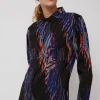 Silhouette Plisse Shirt in Blue Shadow Wing