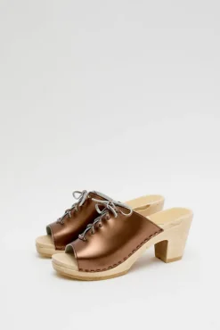 Simone Clog on High Heel in Bronze