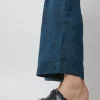 Simone Clog on High Heel in Navy Patent