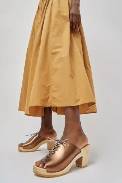 Simone Clog on High Heel in Bronze
