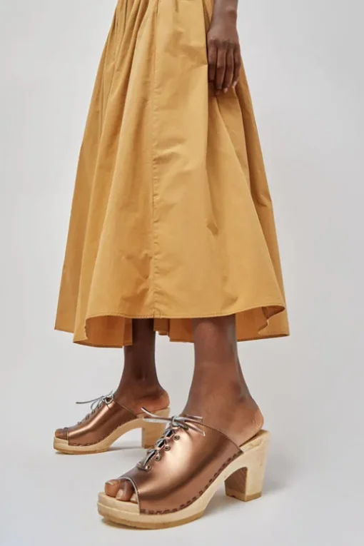 Simone Clog on High Heel in Bronze