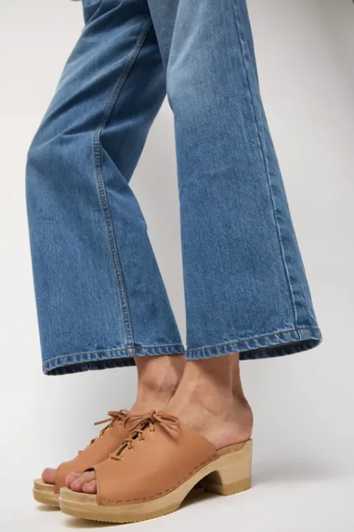 Simone Clog on Mid Heel in Desert