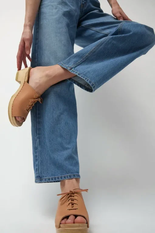 Simone Clog on Mid Heel in Desert