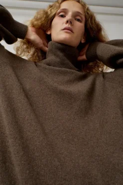 Soar Turtleneck in Teak Brown