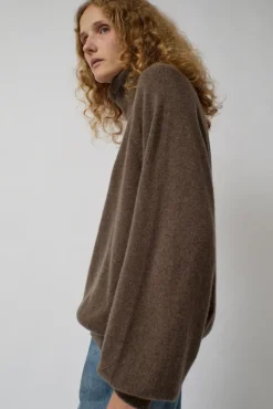 Soar Turtleneck in Teak Brown