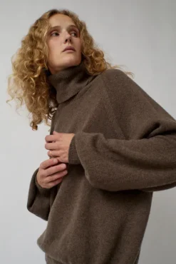 Soar Turtleneck in Teak Brown