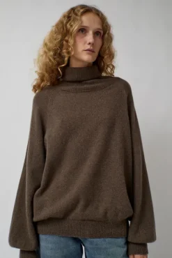 Soar Turtleneck in Teak Brown