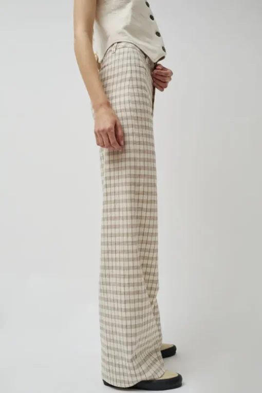 Soft Hank Pant in Bone Plaid