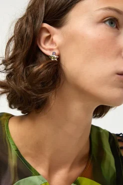 Stella Studs in Olive Amethyst