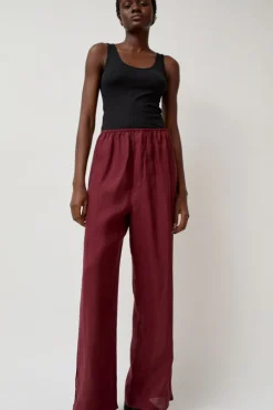 Stoa Pants in Stome Burgundy
