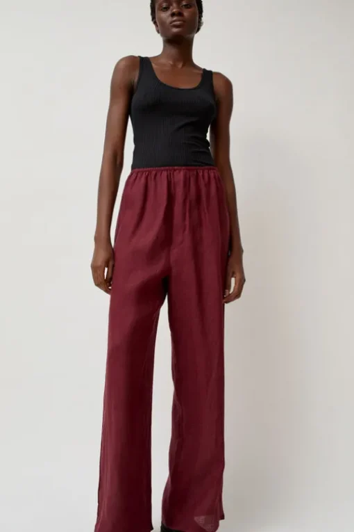 Stoa Pants in Stome Burgundy
