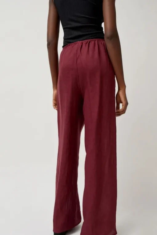 Stoa Pants in Stome Burgundy