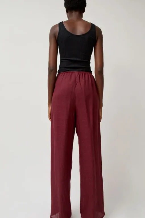 Stoa Pants in Stome Burgundy