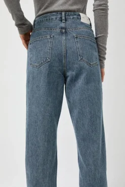 Straight Fit Denim in Mid Blue