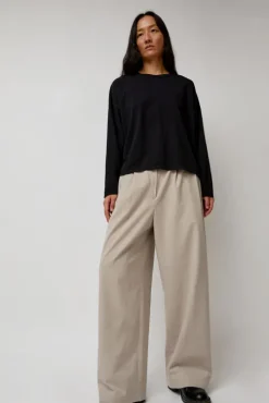 Straight Trousers in Cement