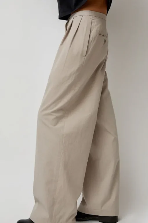Straight Trousers in Cement