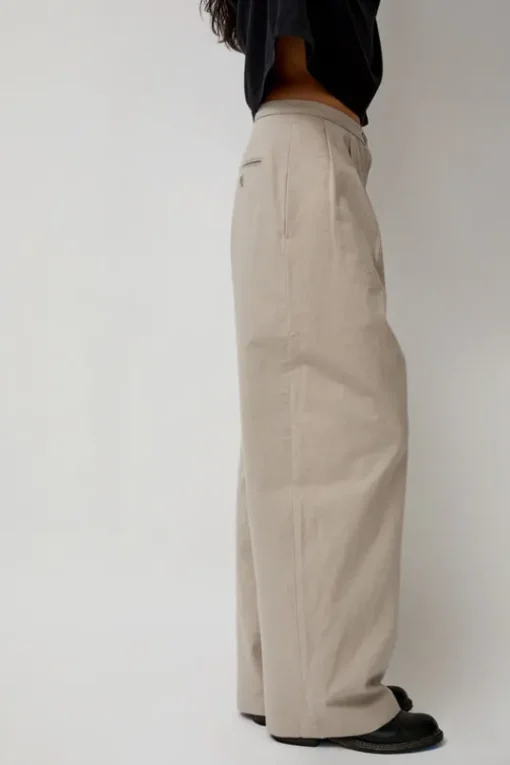 Straight Trousers in Cement