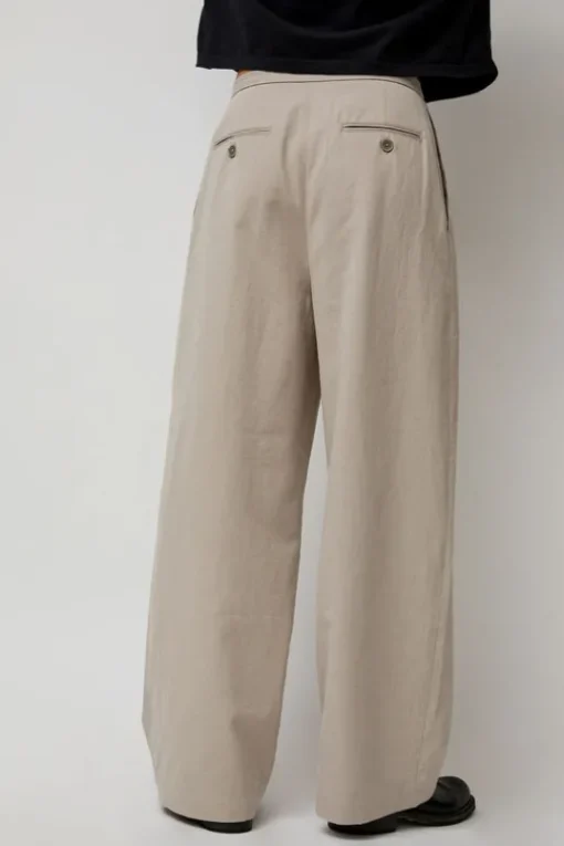 Straight Trousers in Cement