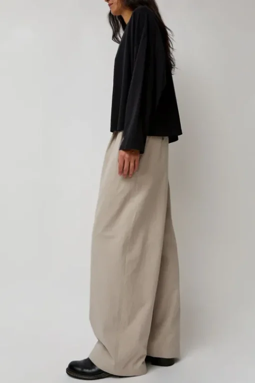 Straight Trousers in Cement