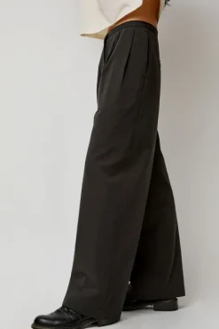 Straight Trousers in Dark Grey