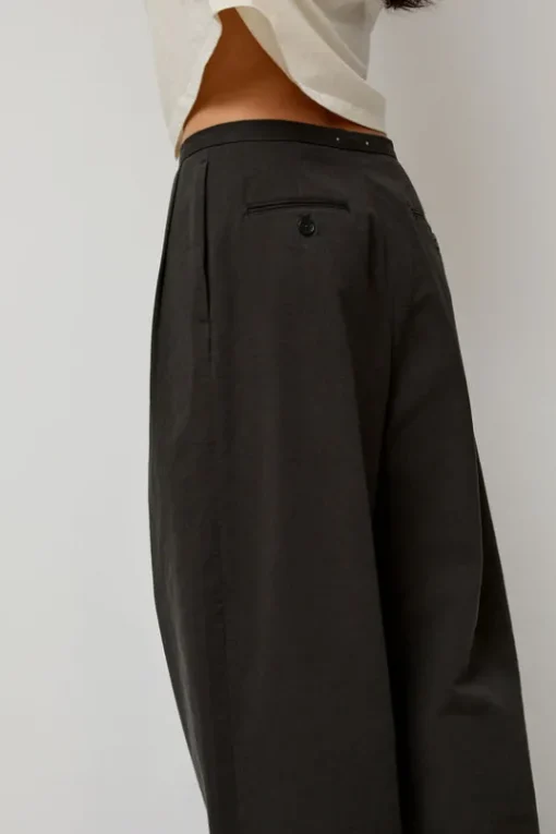 Straight Trousers in Dark Grey