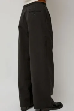Straight Trousers in Dark Grey