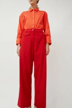Tailoring Pocket Pants in Red