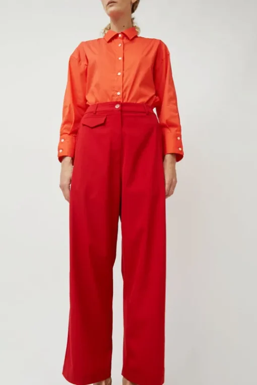 Tailoring Pocket Pants in Red