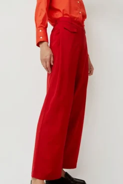 Tailoring Pocket Pants in Red