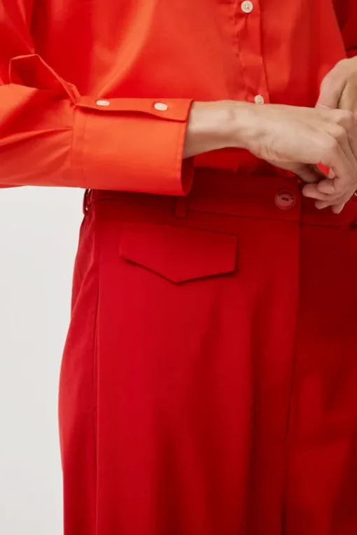 Tailoring Pocket Pants in Red