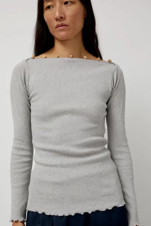 Tav Long Sleeve in Grey Melange