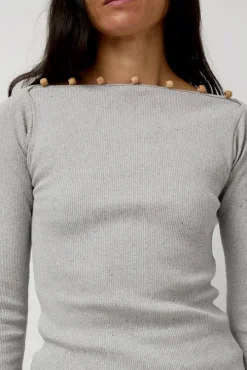 Tav Long Sleeve in Grey Melange