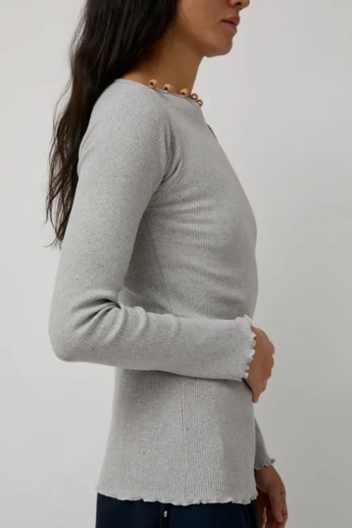 Tav Long Sleeve in Grey Melange